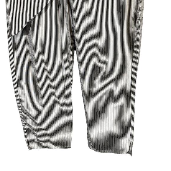 ASOS Black & White Striped Wrap Front Style Pants Women Sz 2 - Picture 4 of 7